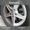 Effekt auf Felgen mit Nanotol Auto, Boot und Freizeit 2in1 Schnellversiegelung und Auffrischer
